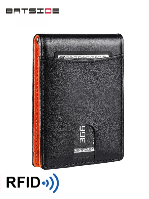 RFID apsaugos pinigų klipsas iš mikropluošto odos, anglies pluošto raštas, vasaros 2024 leidimas