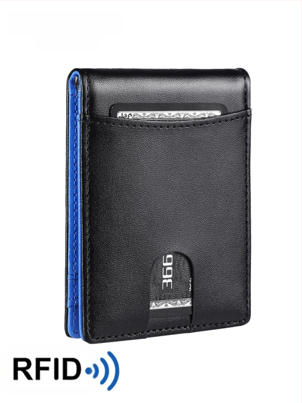 RFID apsaugos pinigų klipsas iš mikropluošto odos, anglies pluošto raštas, vasaros 2024 leidimas