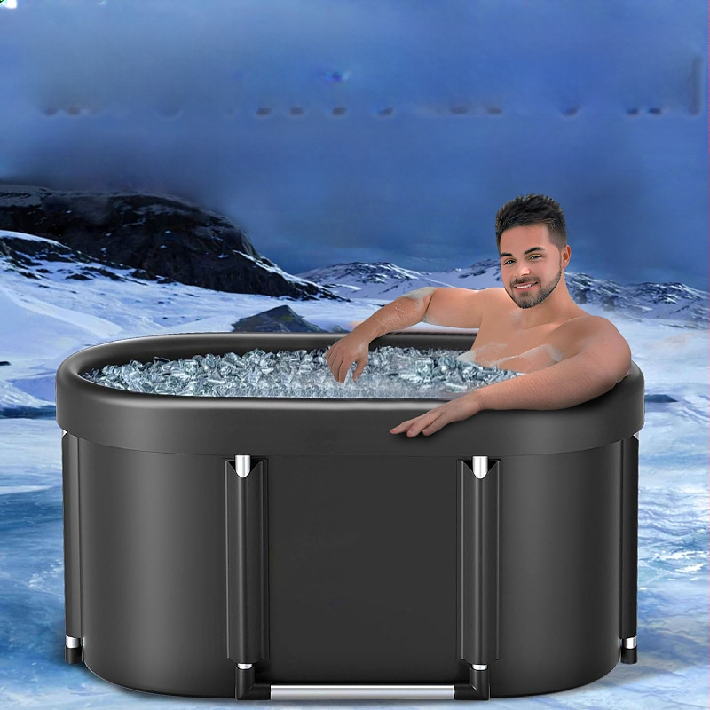 Sulankstomas suaugusiųjų vonios kibiras – nešiojamas ledinės vonios kibiras, nailono audinys