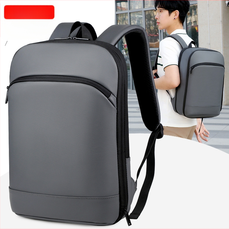 Vīriešu biznesa ikdienas mugursoma, paplašināms tilpums 20–35 L, ādas plēves materiāls, der 15 collu klēpjdatoram, plecu siksnas ar gaisa spilvenu