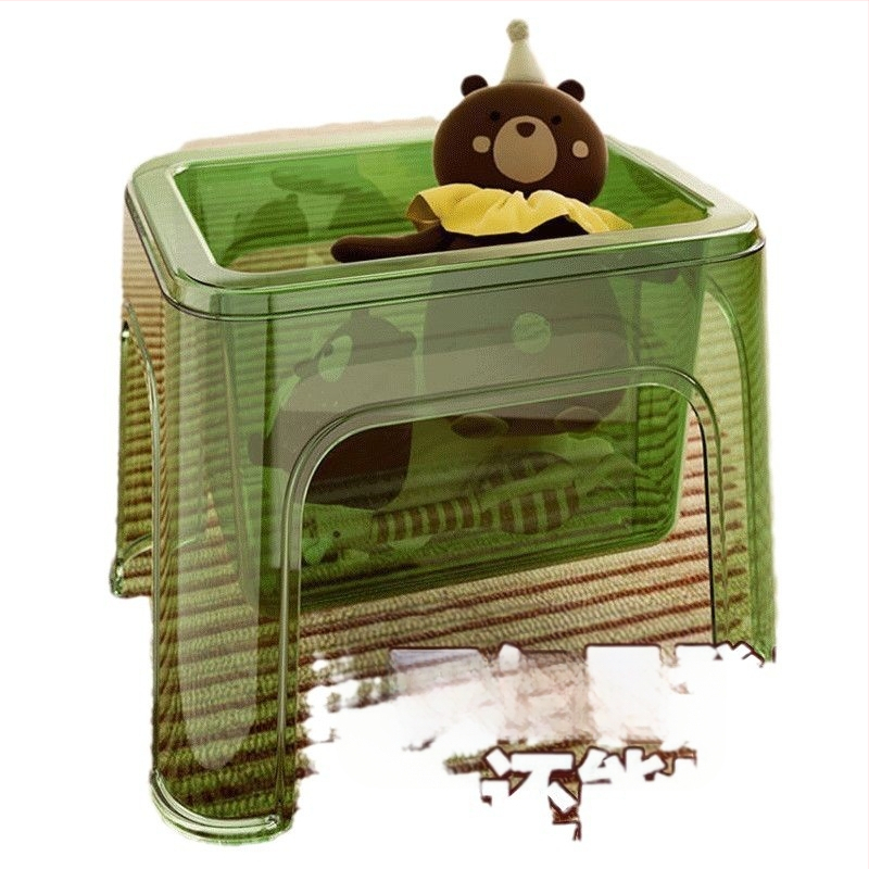 Съхранителна табуретка - Многофункционална пластмасова табуретка, 12L капацитет, 120 кг товароподемност, квадратна форма