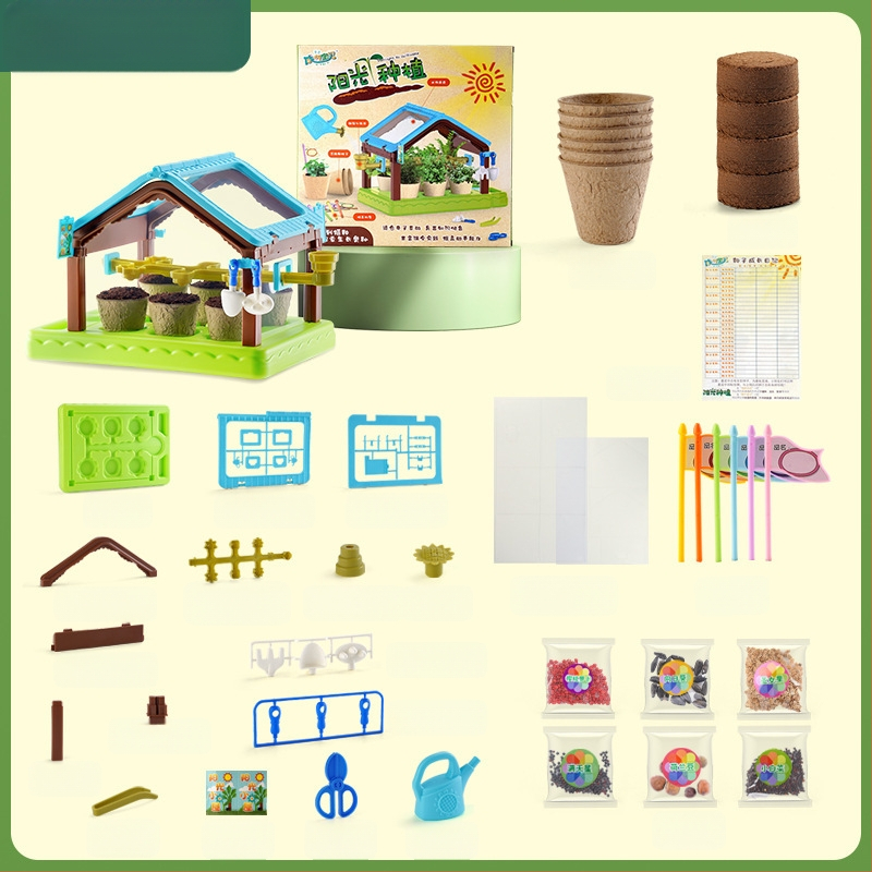 Kit DIY pentru Observarea Creșterii Plantelor - Plastic, Multifunțional, Non-Electric, pentru copii 4–6 ani