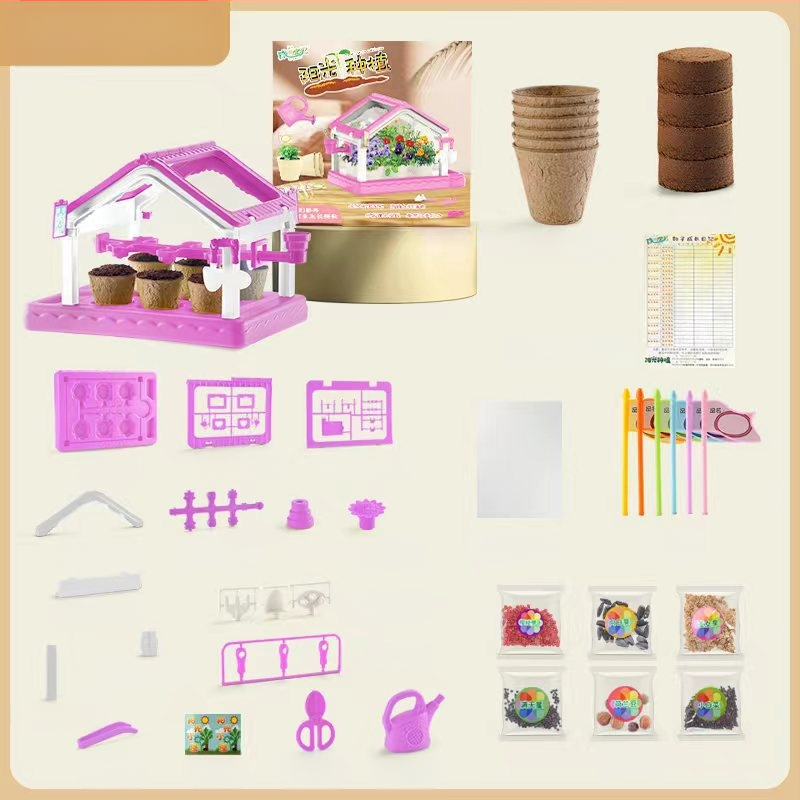 Kit DIY pentru Observarea Creșterii Plantelor - Plastic, Multifunțional, Non-Electric, pentru copii 4–6 ani