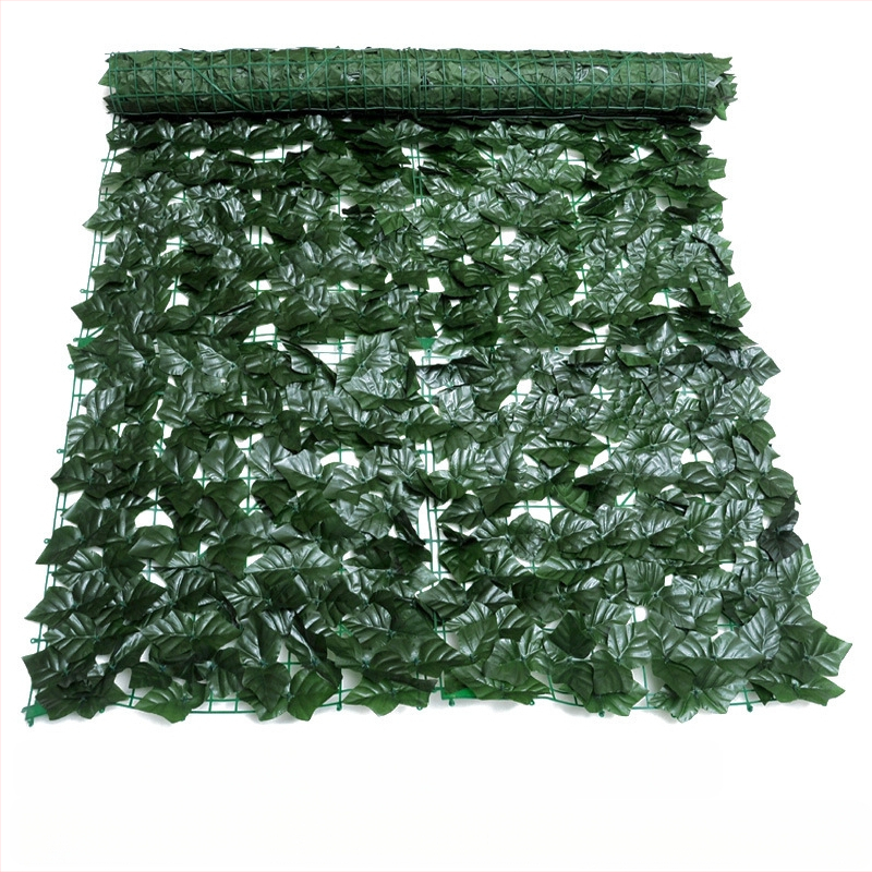 Mākslīgā augu siena un žogs ar plastmasas lapām un zīda ziediem — injekcijas veidota, šķirne: saldā kartupeļa lapas, āra kāzu un fotogrāfiju rekvizīti