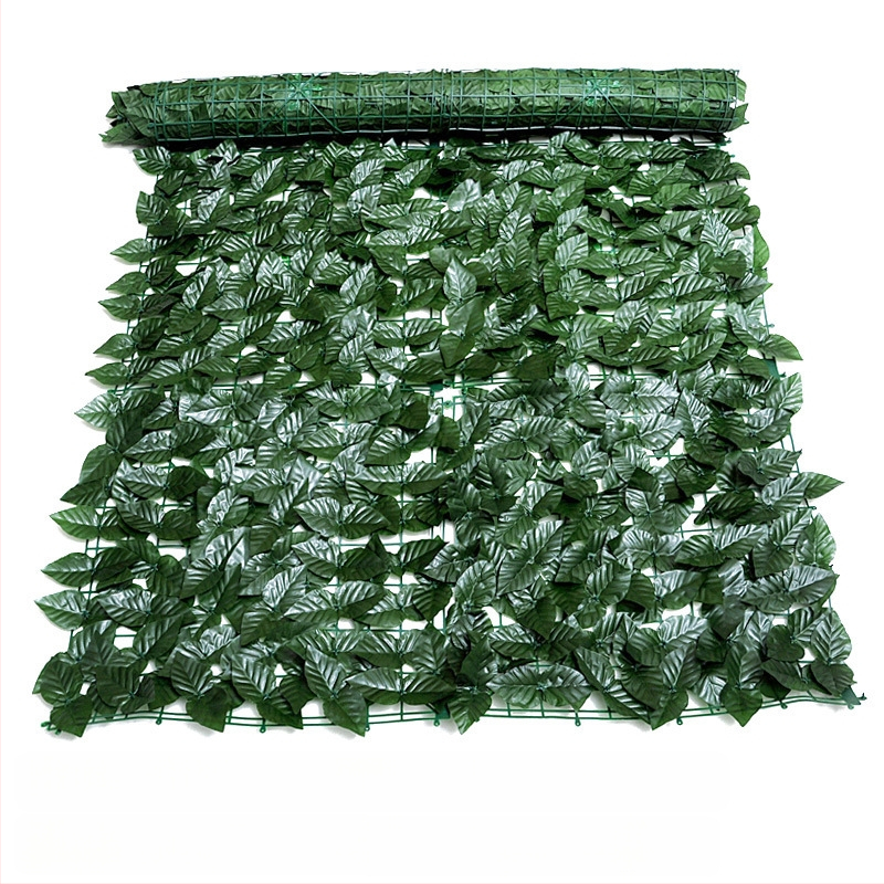 Mākslīgā augu siena un žogs ar plastmasas lapām un zīda ziediem — injekcijas veidota, šķirne: saldā kartupeļa lapas, āra kāzu un fotogrāfiju rekvizīti