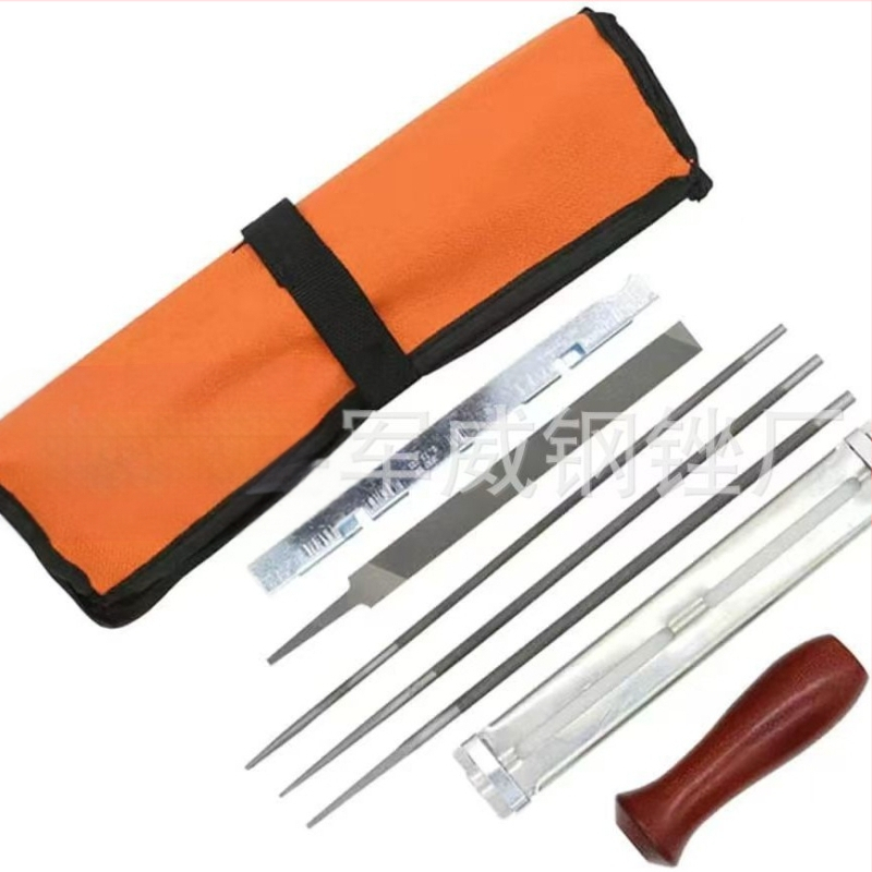 Σετ αρχείων για αλυσοπρίονο, χάλυβας, 9 τεμάχια, μήκος 200 mm, στρογγυλό διατομής, λεία δόντια