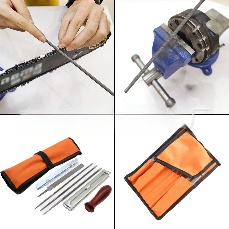 Σετ αρχείων για αλυσοπρίονο, χάλυβας, 9 τεμάχια, μήκος 200 mm, στρογγυλό διατομής, λεία δόντια