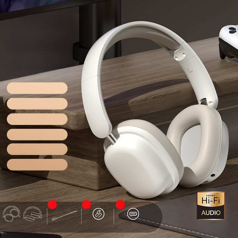 T1 безжични слушалки за глава, Bluetooth 5.3, обхват 10 м, живот на батерията 8+ ч., стерео звук