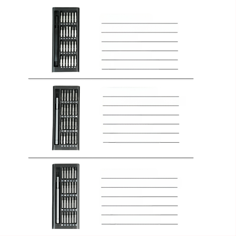 24/63-in-1 precizinis atsuktuvo rinkinys mobiliųjų telefonų remontui, magnetinis, S2 lydinio įrankių plienas, svoris 0.36