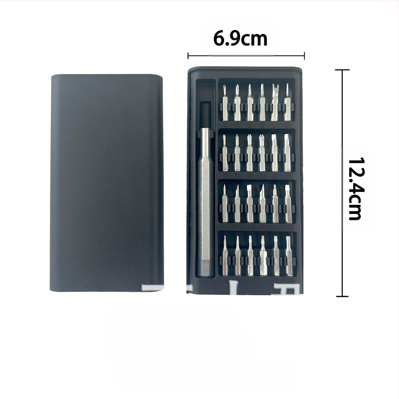 24/63-in-1 precizinis atsuktuvo rinkinys mobiliųjų telefonų remontui, magnetinis, S2 lydinio įrankių plienas, svoris 0.36