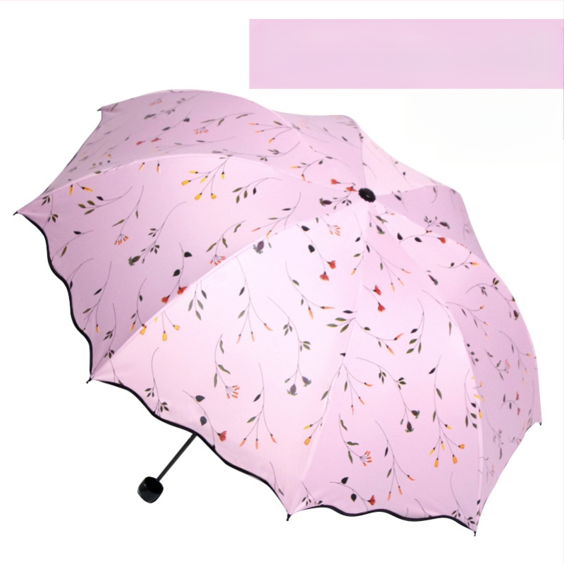 Salokāmais saules lietussargs pieaugušajiem — 8 tērauda stieņi, UPF 50+ UV aizsardzība, trīs posmu dizains, manuāla atvēršana, svars 320 g.