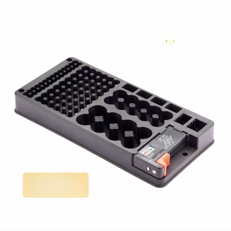 Кутия за съхранение на батерии с капак, 116 отделения, за батерийни клетки No.1, No.2, No.5, No.7 и 9V