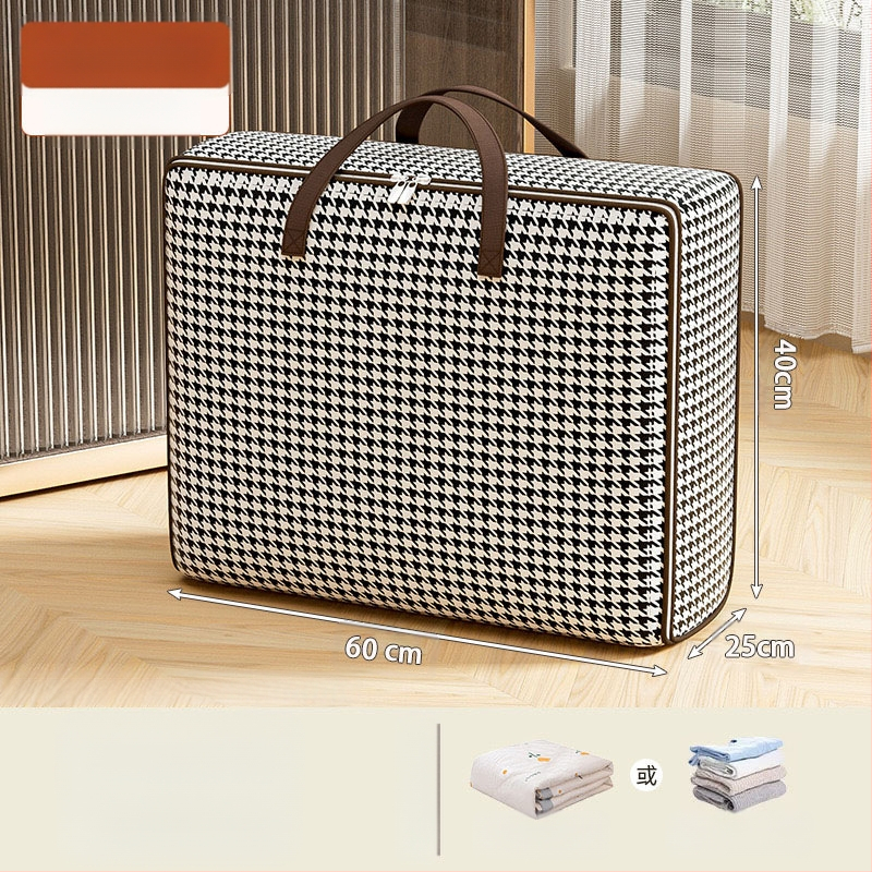 Чанта за съхранение на завивки и дрехи, чанта за ръка, нетъкан текстил, мултифункционална, подходяща за преместване, пътуване и спалня, модел 103