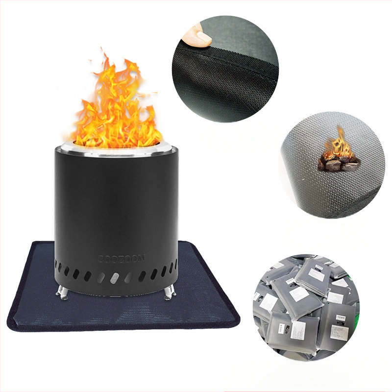 Apvalus stalinis ugniai atsparus kilimėlis; liepsnai atsparus, aukštos temperatūros izoliacija, atsparumas karščiui.