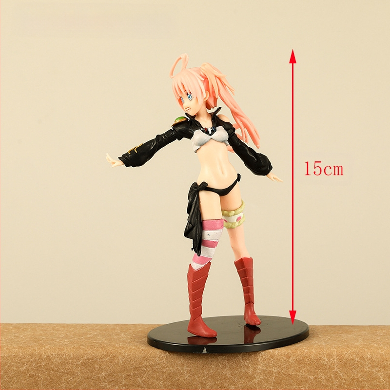 Пет PVC слайм фигури, модели, с аниме изображения, опаковани в торбичка, без сглобяване, подходящи за възраст 7–14 години