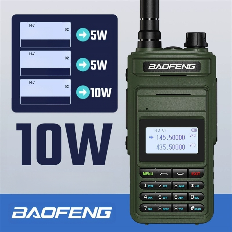 Baofeng P15UV φορητό θαλάσσιο ραδιόφωνο, αδιάβροχο, μπαταρία 8000mAh, οθόνη, εμβέλεια 1,5–3 χλμ