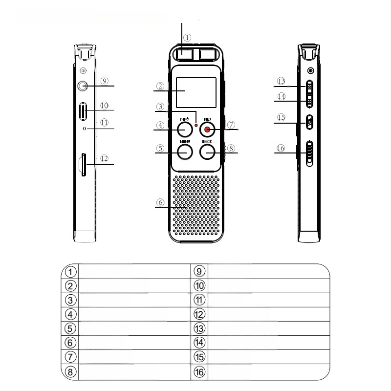 Φορητός καταγραφέας ήχου Aomago L87-1 για φοιτητές και επιχειρηματικές συναντήσεις – MP3/WAV, χρόνος εγγραφής 2400, TF κάρτα, USB 2.0, έγχρωμη οθόνη