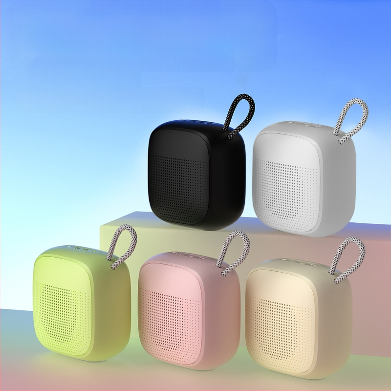 Ασύρματο Bluetooth ηχείο εξωτερικού χώρου, φορητό Macaron, με φωνητικές προτροπές, 5W, Bluetooth 5.3, ενσωματωμένη μπαταρία 300–500 mAh, 100 Hz–20 kHz, εμβέλεια 10 m