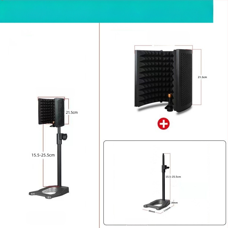 Ακουστικά Αξεσουάρ: YALIMIC Μίνι Κάλυμμα Ηχομόνωσης Μικροφώνου με Τρεις Θύρες