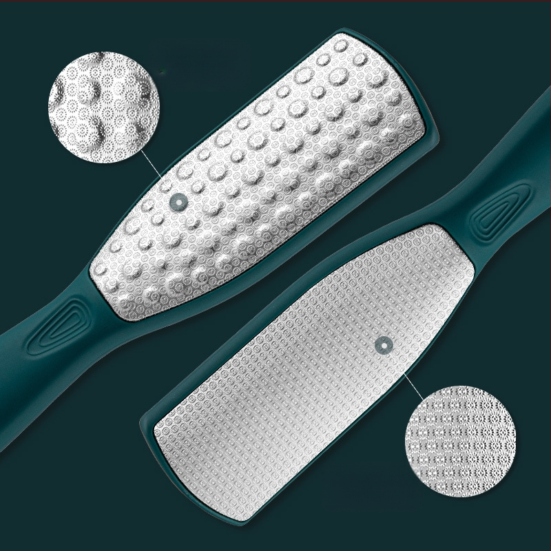 Διπλής όψεως λειαντής ποδιών από ανοξείδωτο ατσάλι, ABS/PP, εργαλείο περιποίησης ποδιών, μοντέλο SKU001362