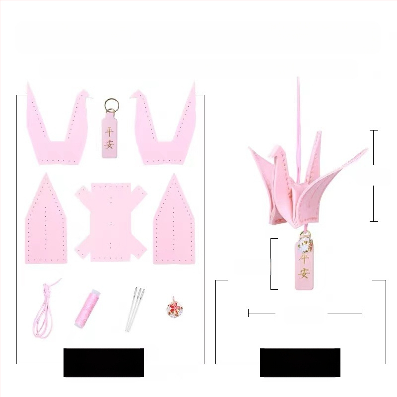 DIY set kožne viseće dekoracije za auto – crtani stil, aroma, unutarnja dekoracija