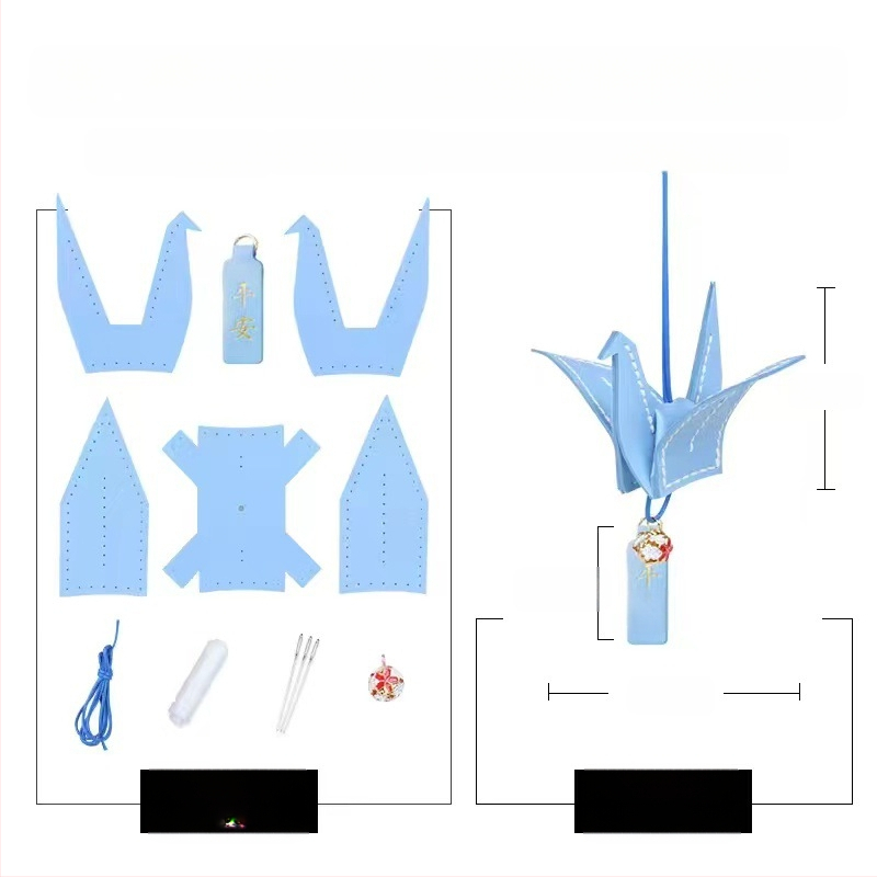 DIY set kožne viseće dekoracije za auto – crtani stil, aroma, unutarnja dekoracija