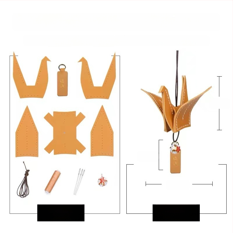 DIY set kožne viseće dekoracije za auto – crtani stil, aroma, unutarnja dekoracija