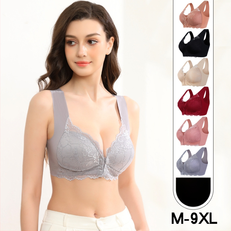 Mezgline belaidė sportinė liemenėlė su priekyje užsegimu, pagrindinis audinys - nailonas, plonas formuojamas puodelis