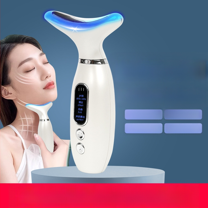 GLX-010 Kaklo grožio priemonė – įkraunama, 128,1 g; liftingas ir stanginimas, raukšlių išlyginimas, veido formavimas į V formą; vibruojantis masažas; tinka visiems odos tipams