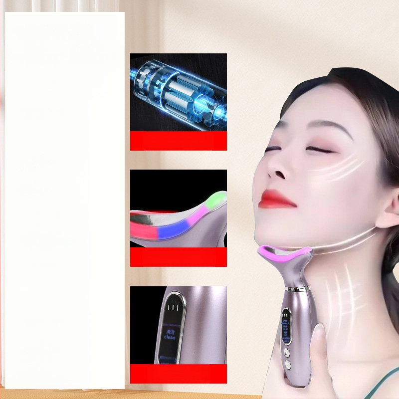 GLX-010 Kaklo grožio priemonė – įkraunama, 128,1 g; liftingas ir stanginimas, raukšlių išlyginimas, veido formavimas į V formą; vibruojantis masažas; tinka visiems odos tipams