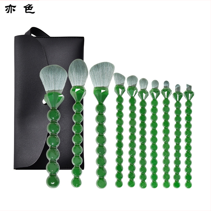 Σετ πινέλων μακιγιάζ, 10 τεμάχια, απαλές συνθετικές τρίχες, φορητές πλαστικές λαβές, περιλαμβάνει πινέλα σκιάς ματιών και πινέλα πούδρας