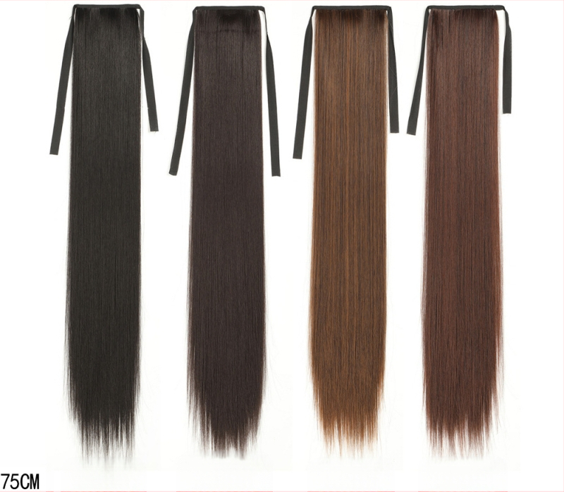 Parūka ar asti — divkārša aste, garas taisnas matu, sintētiskas šķiedras, augstas temperatūras izturība, nav krāsojama