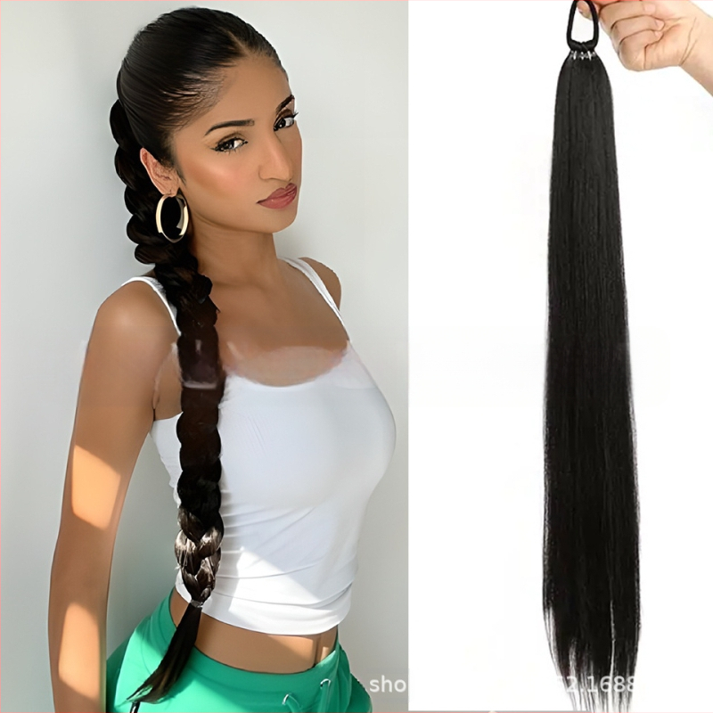 Poni parūka no termiski izturīgām šķiedrām, mehāniska konstrukcija, krāsošana un perm pieļauta