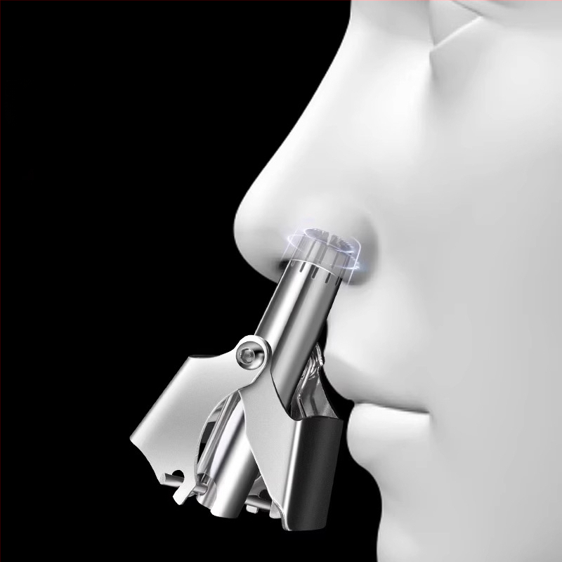 Longxi Τριμερ ρινικών τριχών, χειροκίνητος, ανοξείδωτο ατσάλι, πλήρως πλένεται, χωρίς μπαταρία