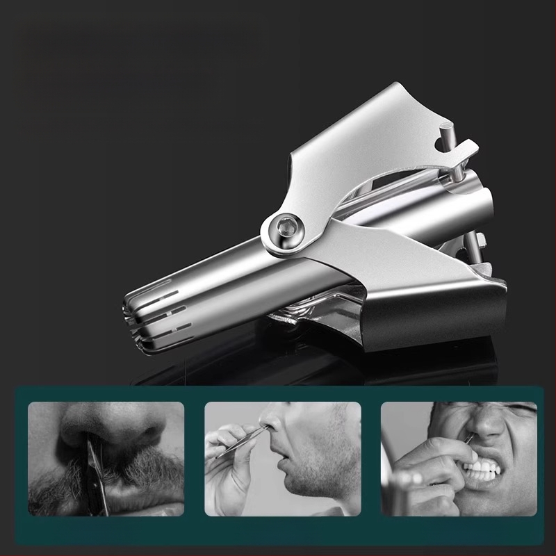 Longxi Τριμερ ρινικών τριχών, χειροκίνητος, ανοξείδωτο ατσάλι, πλήρως πλένεται, χωρίς μπαταρία