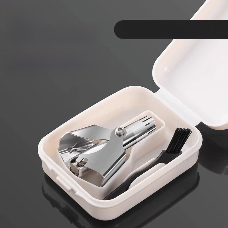 Longxi Τριμερ ρινικών τριχών, χειροκίνητος, ανοξείδωτο ατσάλι, πλήρως πλένεται, χωρίς μπαταρία