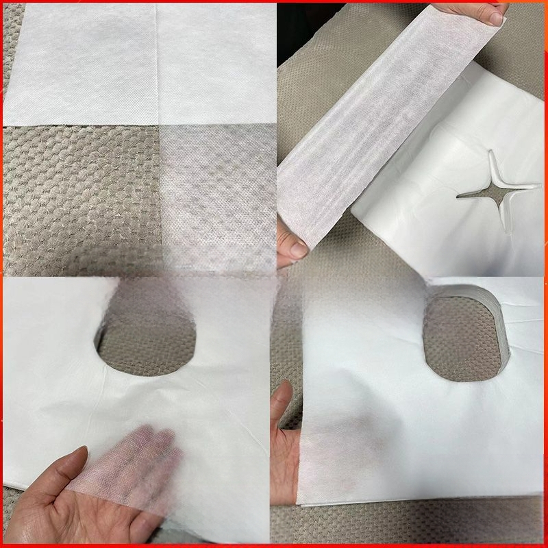 Μονόχρηστο υπόστρωμα προσώπου για μασάζ από μη υφασμένο ύφασμα, πάχος 0,5, με εκτύπωση λογότυπου και δυνατότητα εξατομίκευσης, συσκευασία 200 τεμάχια.