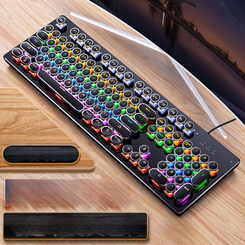 Silver Carving 104 klavišų laidinė mechaninė klaviatūra su keičiamaisiais jungikliais, 1,6 m kabelis