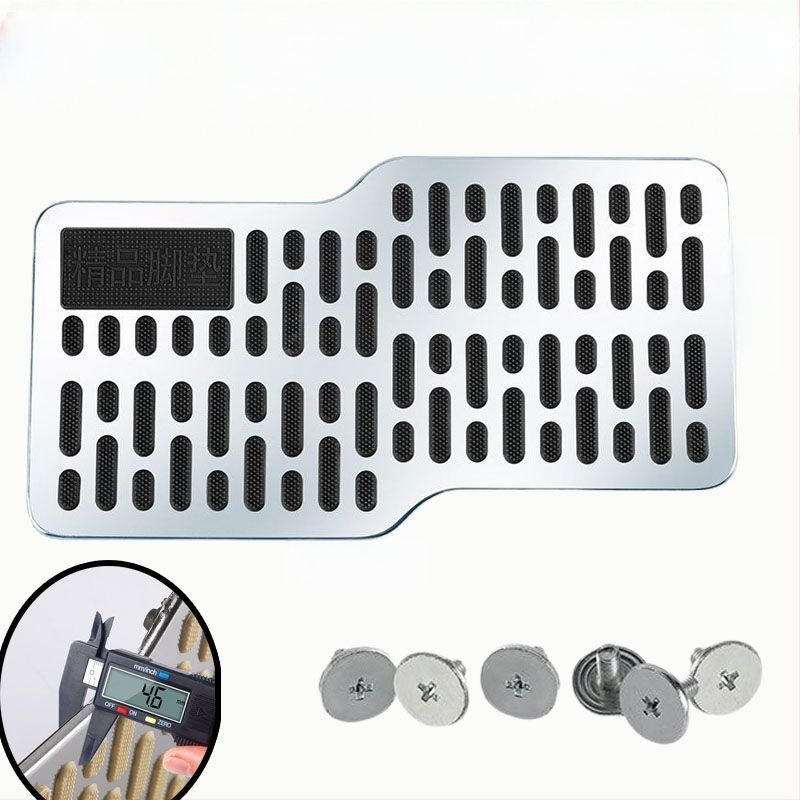 Педал за автомобил от неръждаема стомана, подложка за крак на водача, против подхлъзване, износоустойчива метална платка