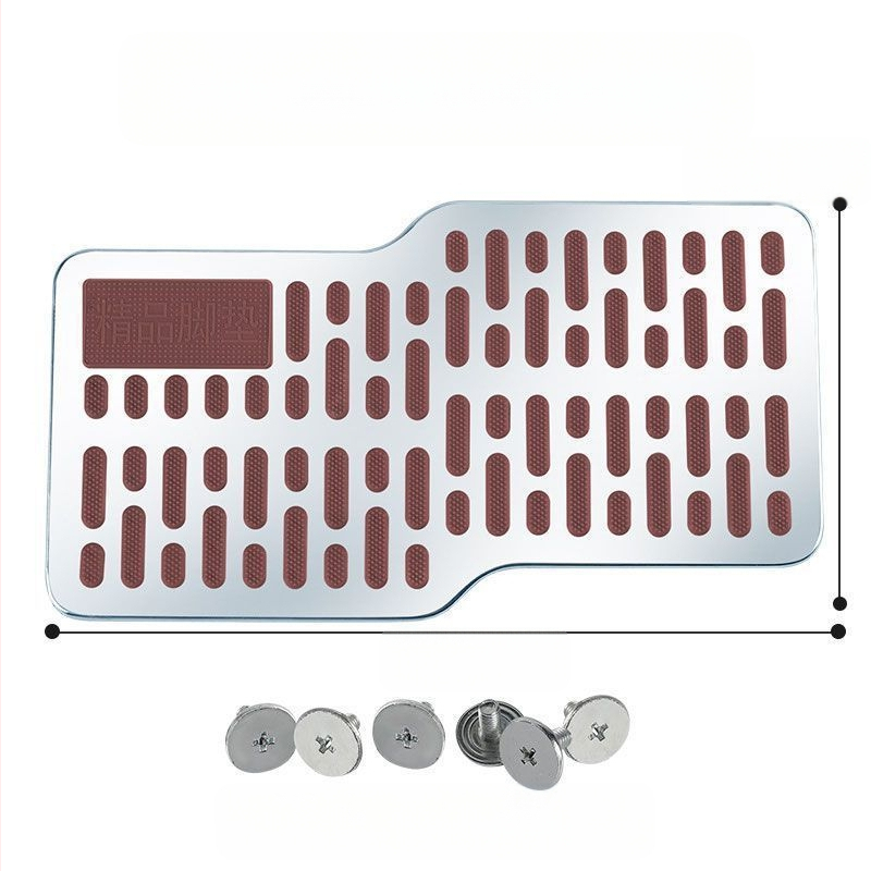 Педал за автомобил от неръждаема стомана, подложка за крак на водача, против подхлъзване, износоустойчива метална платка