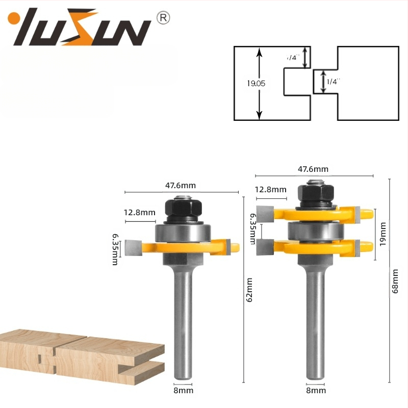 Ορυχίζοντας φρέζα για οπή και ένωση θηλιών — φρέζα τύπου Τ-οδόντας για ξύλο, σειρά: Μαχαίρι μαρτυέν/τσέρν