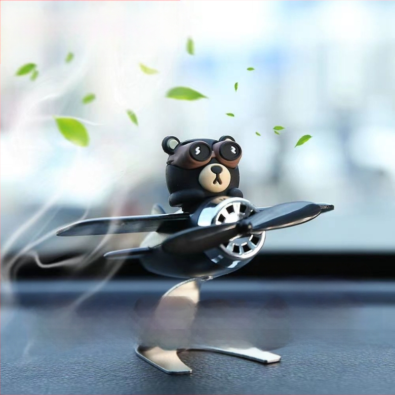 Automobilių kvapų difuzorius su saulės energija varomu pasukamu lėktuvo dizainu, vidaus dekoras, gėlėtas kvapas, kvapo šalinimas