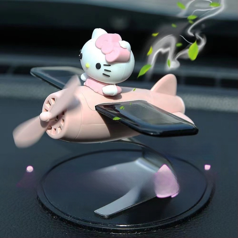 Automobilių kvapų difuzorius su saulės energija varomu pasukamu lėktuvo dizainu, vidaus dekoras, gėlėtas kvapas, kvapo šalinimas