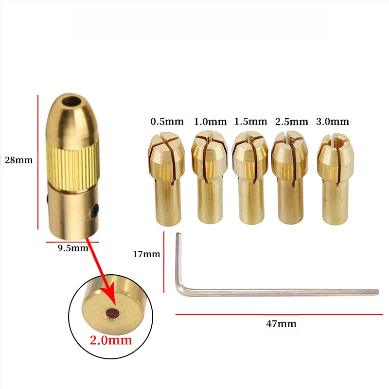 Мини електрически патронник за бормашина със самозатягаща глава; подходящ за ръчна бормашина за дървообработване; Материал: сандалово дърво