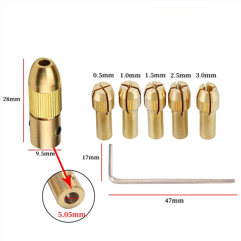 Мини електрически патронник за бормашина със самозатягаща глава; подходящ за ръчна бормашина за дървообработване; Материал: сандалово дърво