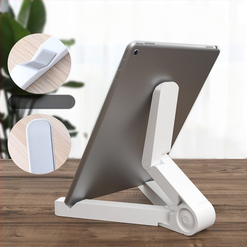 Stalo laikiklis telefonui ir planšetei, sulankstomas, nešiojamas, paprasta konstrukcija žiūrėti serialus ir tiesioginiam transliavimui; suderinamas su iPhone, iPad ir iPod