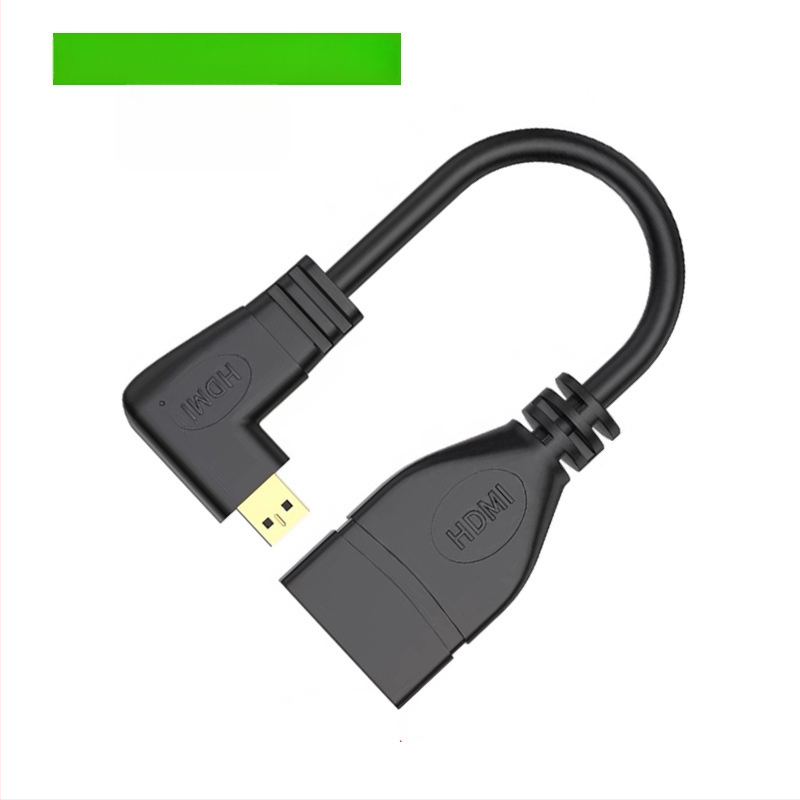Καλώδιο επέκτασης Micro HDMI σε HDMI, Micro HDMI αρσενικό προς HDMI θηλυκό, αγωγοί από χαλκό χωρίς οξέωση με επίχρυση επίστρωση, HDMI γραμμή με γωνιακούς συνδέσμους