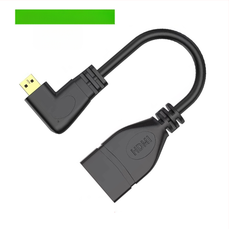 Καλώδιο επέκτασης Micro HDMI σε HDMI, Micro HDMI αρσενικό προς HDMI θηλυκό, αγωγοί από χαλκό χωρίς οξέωση με επίχρυση επίστρωση, HDMI γραμμή με γωνιακούς συνδέσμους