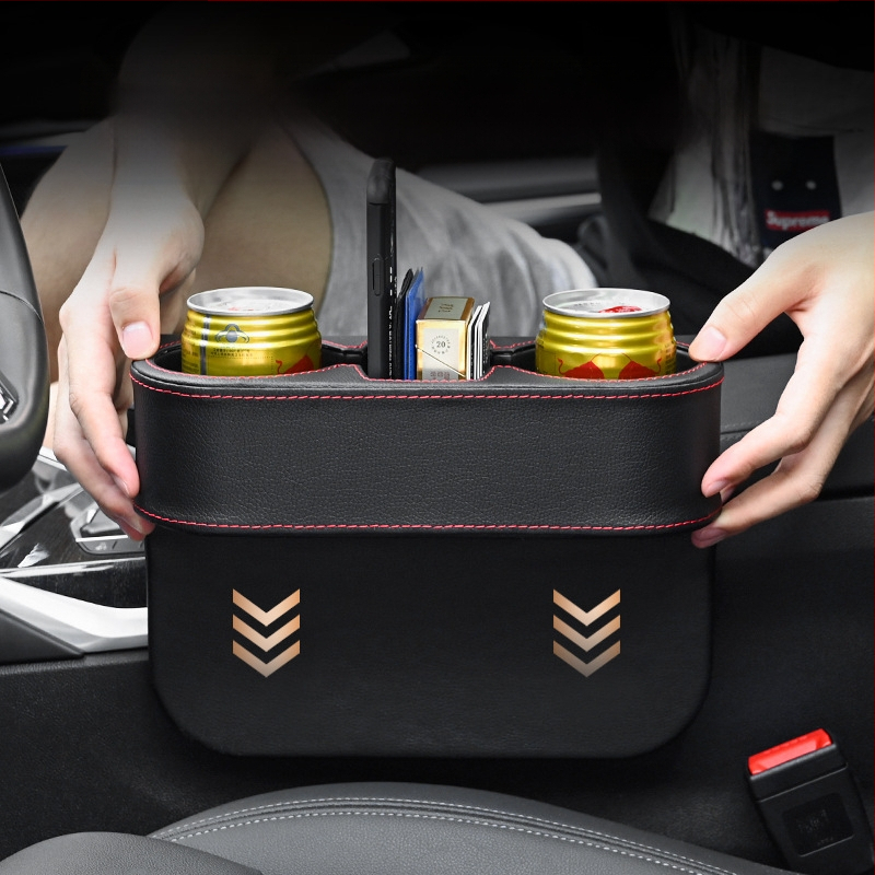 Pierre PU odinis puodelio laikiklis tarp sėdynių spragų