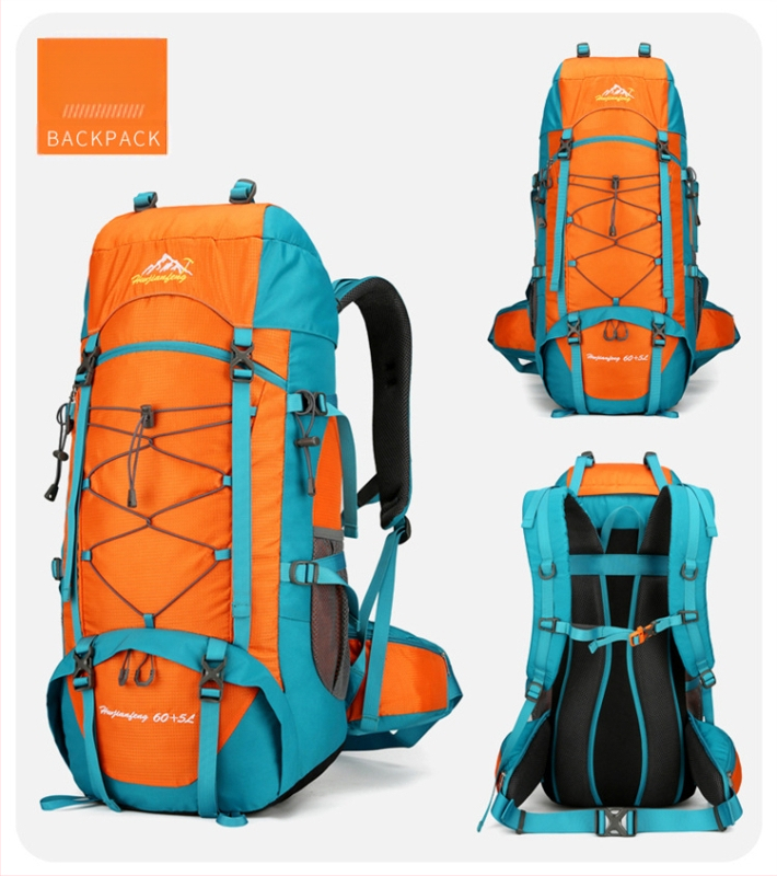 Pārgājienu mugursoma ar paplašināmu lielu ietilpību, no Oxford auduma, ar poliestera oderi